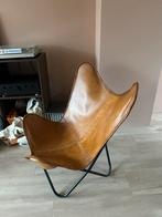 Vlinderstoel leer, Huis en Inrichting, Stoelen, Zwart, Leer, Ophalen of Verzenden, Zo goed als nieuw