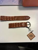 Leren Horlogebandje - Bruin, Sieraden, Tassen en Uiterlijk, Horloges | Heren, Overige merken, Overige materialen, Leer, Polshorloge