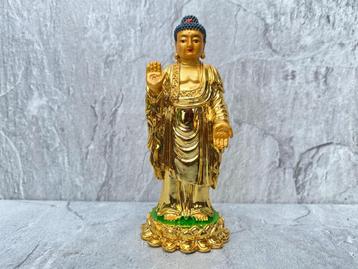 Cadeau Kado Staande polystone boeddha goud kleurig beeld beschikbaar voor biedingen
