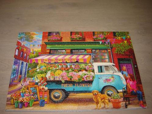 Puzzel Eurographics THE FLOWER VAN 1000 st., Hobby en Vrije tijd, Denksport en Puzzels, Zo goed als nieuw, Legpuzzel, 500 t/m 1500 stukjes