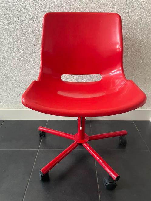 design  jaren 80 Bureaustoel Svante Schönblom zweden, Huis en Inrichting, Bureaustoelen, Gebruikt, Rood, Ophalen