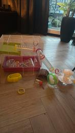 Hamsterkooi met buizen ferplast, Dieren en Toebehoren, Kooi, Minder dan 75 cm, Zo goed als nieuw, Ophalen