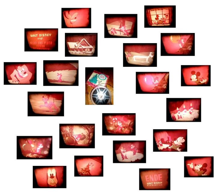 8mm film Walt Disney Pluto - Kerstmis - Micky Knabbel, Audio, Tv en Foto, Filmrollen, 16mm film, Verzenden