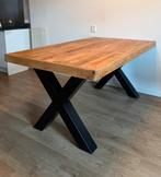 Mango houten eettafel met stalen poten, Huis en Inrichting, Tafels | Eettafels, Ophalen, 100 tot 150 cm, Zo goed als nieuw, 150 tot 200 cm