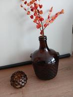 Bruine glazen vaas, Ophalen, Overige kleuren, Nieuw, Glas