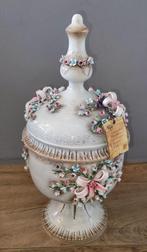 Grote Capodimonte porseleinen vaas + deksel Visconti Mollica, Antiek en Kunst, Ophalen of Verzenden