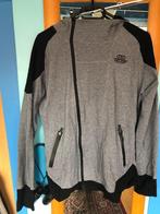 sportief grijs/zwart tricot vest +capuchon 40/42 als nieuw, Verzenden, Zo goed als nieuw, Maat 42/44 (L), Grijs