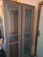 Ikea Hemnes Vitrinekast(en) grijs/bruin, Ophalen, Minder dan 50 cm, Met deur(en), Hemnes