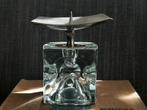 vintage kubus kandelaar kristal chrome peill putzler Jurnikl, Ophalen of Verzenden