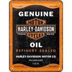 Harley Davidson genuine oil relief reclamebord van metaal