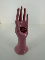 Keramieken hand – kaarsenhouder (20 cm), Ophalen of Verzenden, Zo goed als nieuw, Overige materialen, Minder dan 25 cm