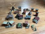 Diverse huizen (ca. 15) + molen H0, Hobby en Vrije tijd, Modeltreinen | H0, Overige merken, Gebruikt, Gelijkstroom of Wisselstroom