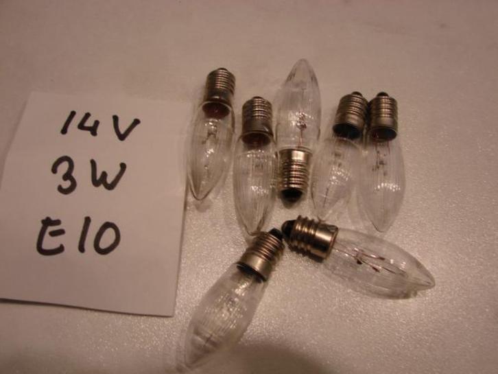 vintage reservelampjes kerstverlichting 14V 3W E-10, Diversen, Kerst, Zo goed als nieuw, Ophalen of Verzenden