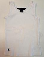 Ralph Lauren rib tank top creme wit blauwe ruiter 104 45446, Kinderen en Baby's, Kinderkleding | Maat 104, Meisje, ., Ophalen of Verzenden