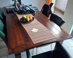 Eettafel rechthoek koloniale stijl 220x100cm, Huis en Inrichting, Ophalen, Gebruikt, 50 tot 100 cm, 150 tot 200 cm