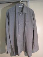 049 - overhemd XL van HEMA zwart/wit geruit, Hema, Verzenden, Zwart, Zo goed als nieuw