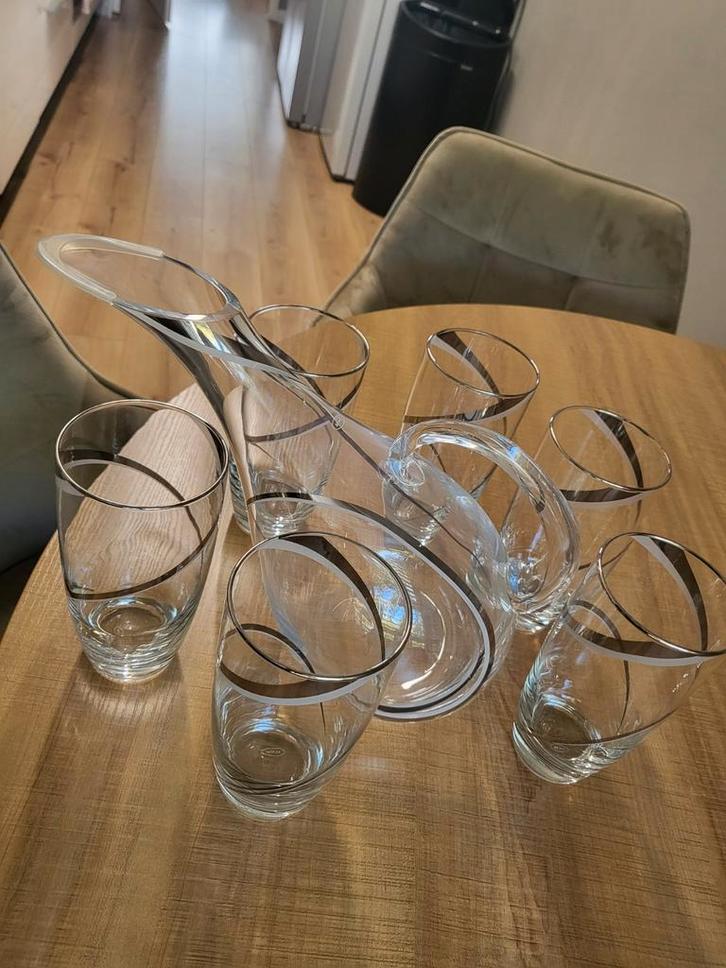 Karaca Limonade Set - Karaf en Glazen, Huis en Inrichting, Keuken | Servies, Zo goed als nieuw, Glas of Glazen, Effen, Glas, Ophalen of Verzenden
