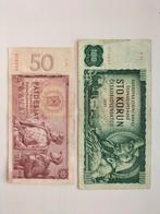 Tsjechoslowakije 50 en 100 korun 1964 - 1961, Ophalen of Verzenden