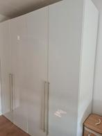 Ruime witte kledingkast 4 deurs, Overige materialen, 200 cm of meer, Met hangruimte, Ophalen of Verzenden