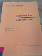 6 Polyphone Trio's - Blokfluit, Gebruikt, Klassiek, Overige soorten, Ophalen of Verzenden