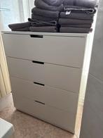 Witte commode met 4 lades, Ophalen, Kunststof, 50 tot 100 cm, Zo goed als nieuw