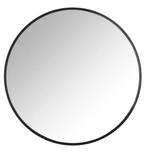 Ronde spiegel - ø60 cm - metalen lijst zwart, Ophalen, Nieuw, Rond, 50 tot 75 cm