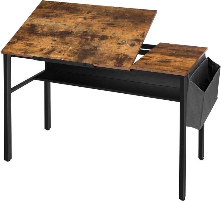 Bureau met kantelbaar blad zgan, Huis en Inrichting, Bureaus, Zo goed als nieuw, Bureau, In hoogte verstelbaar, Ophalen