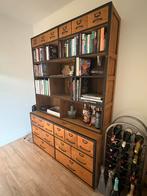 Oude medicijn kast boekenkast/opbergkast, Ophalen, Gebruikt, 100 tot 150 cm, 200 cm of meer