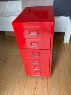 Ladenkast Ikea rood metaal., Huis en Inrichting, Kasten | Ladekasten, Ophalen, Minder dan 50 cm, Gebruikt, 5 laden of meer