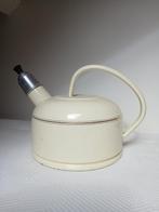 Vintage Fluitketel - Crème met Bruine Accent, Ophalen of Verzenden, Gebruikt