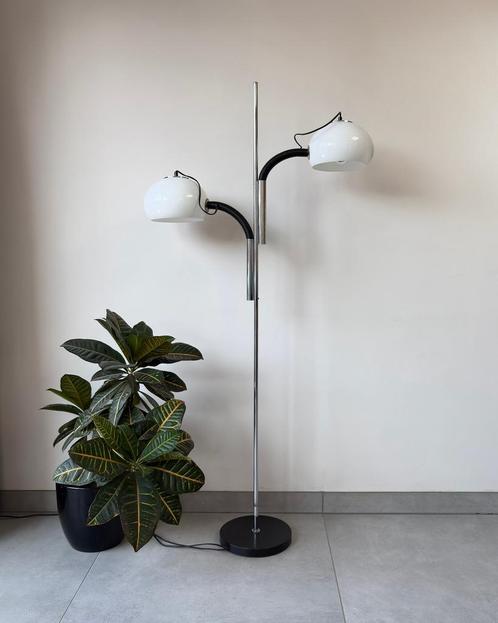 Vintage Space Age Vloerlamp Dijkstra Jaren 70, Huis en Inrichting, Lampen | Vloerlampen, Zo goed als nieuw, 150 tot 200 cm, Kunststof