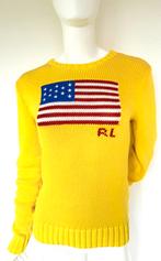 RALPH LAUREN LOGO TRUI, GEEL MAAT M (NEW €399)💛💛💛, Maat 38/40 (M), Geel, Ophalen of Verzenden, Zo goed als nieuw