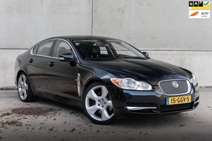 Jaguar XF 4.2 V8 SV8 Supercharged Zwart Nette Auto Origineel, Auto's, Jaguar, Bedrijf, Te koop, XF, ABS, Achteruitrijcamera, Airbags