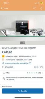 LET OP!! Sony Cybershot RX100 VII DSC-RX100M7, Audio, Tv en Foto, Fotocamera's Digitaal, Ophalen of Verzenden