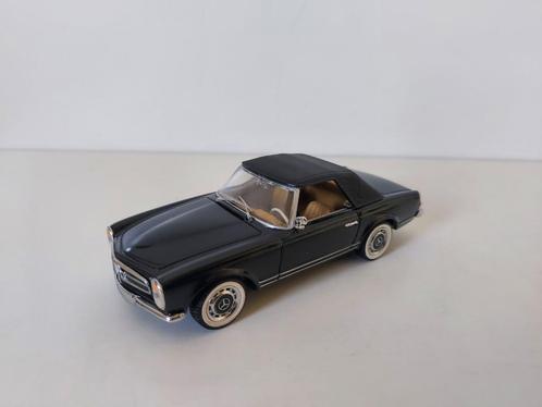 Minichamps 032242 Mercedes-Benz 230 SL closed top zwart, Hobby en Vrije tijd, Modelauto's | 1:43, Zo goed als nieuw, Auto, MiniChamps