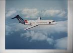 foto Fokker 70, Verzamelen, Luchtvaart en Vliegtuigspotten, Ophalen of Verzenden, Zo goed als nieuw, Kaart, Foto of Prent
