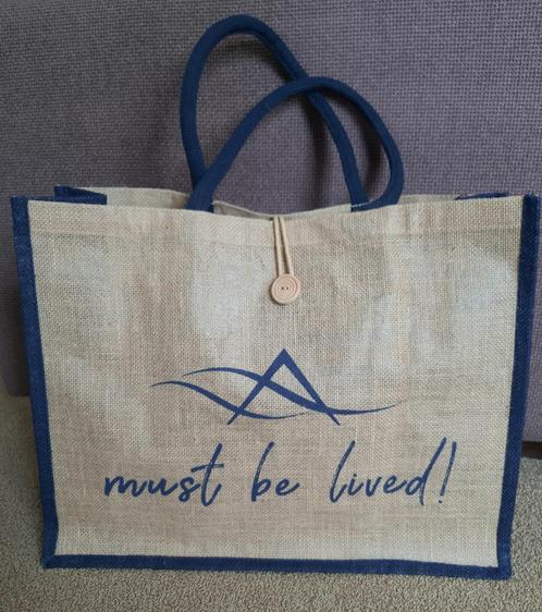 Jute vierkante ruime strandtas/draagtas van Sopromo. Uniseks, Sieraden, Tassen en Uiterlijk, Tassen | Damestassen, Nieuw, Overige typen