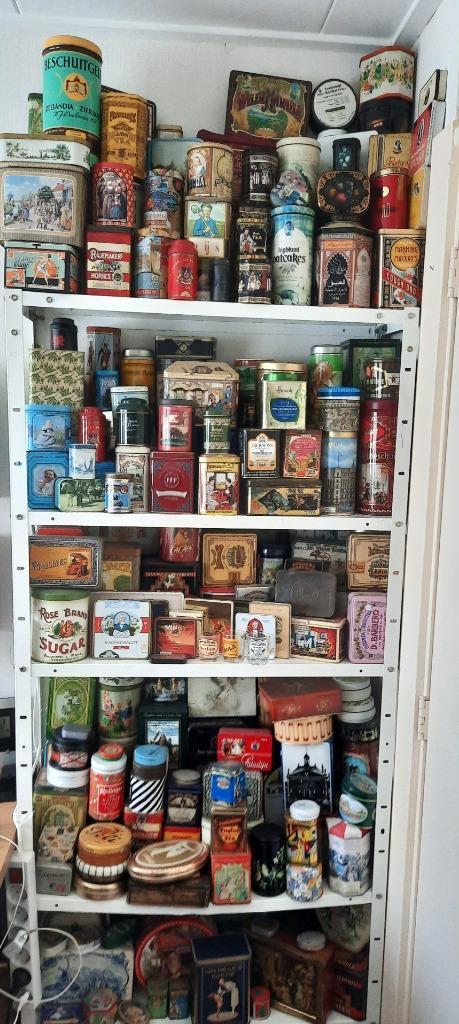 250 oude blikken ongeveer, Verzamelen, Blikken, Gebruikt, Overige, Overige merken, Ophalen