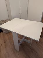 Opvouwbare tafel wit (foldable dining table), Huis en Inrichting, Tafels | Eettafels, Ophalen, 50 tot 100 cm, 50 tot 100 cm, Zo goed als nieuw