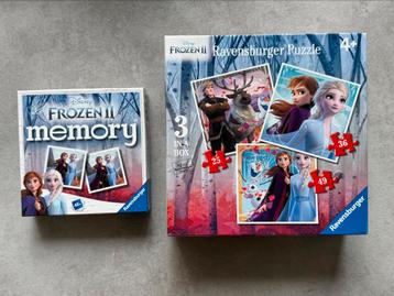 Verjaardags of Sinterklaas kado, Frozen puzzels en memory beschikbaar voor biedingen