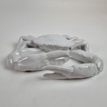 PolsPotten Grote Witte Keramische Krab beschikbaar voor biedingen