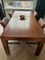 Tafel 220cm, 4stoelen, 2 salontafels en tv-meubel, Huis en Inrichting, Zeker, Gebruikt, 200 cm of meer, 50 tot 100 cm