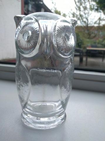 Vintage 60's glazen Uil Spaarpot beschikbaar voor biedingen