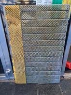 Metalen deurmat opstap metaal 90x140 cm drempelhulp scootmob, Ophalen, Gebruikt, Overige metalen