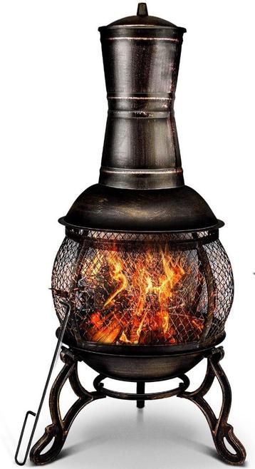 Terrasoven met grill, Goud, 89 cm, Azteekse oven, tuinhaard beschikbaar voor biedingen