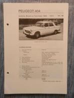 39x PEUGEOT 203 403 404 504 205 305 405 604 enz. Vraagbaken., Ophalen of Verzenden