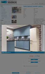 Retro Parallel Keuken - Landelijke Stijl, Blauw, Dubbelwandige keuken, Ophalen of Verzenden, Zo goed als nieuw
