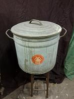 Zinken weckketel met deksel, Ophalen, Gebruikt, Minder dan 60 cm, Rond
