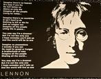 Canvas Schilderij zwart wit John  Lennon, 50 tot 75 cm, Ophalen of Verzenden, Zo goed als nieuw, Schilderij