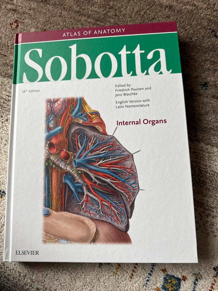 Sobotta Atlas of Anatomy - Interne Organen, Boeken, Studieboeken en Cursussen, Zo goed als nieuw, HBO, Beta, Ophalen of Verzenden